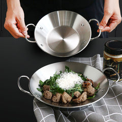 SOGA 25cm Signature Dry Pot crafted with 201 Material in Silver Color and for Kitchen Essentials