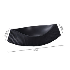 SOGA 2X 37x12.5cm Ornament boat shaped plate ceramic food decoration Serving Tray For Kitchenware