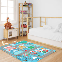 SOGA 2X 120cm Kids Rug Street Map Play Mat Educational Baby Theme Park Area Rugs