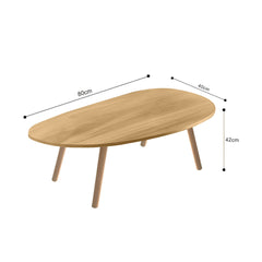 SOGA 2X 80x40cm Living Room Nordic  Coffee Table Modern Style