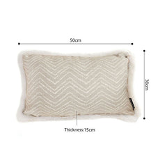 SOGA 30cm  Wabi-sabi Cushion Herringbone Lumbar Throw  Pillow