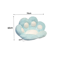 SOGA 2X 70cm Mint Blue Paw Shape Cushion Warm Lazy Sofa Decorative Pillow Backseat Plush Mat Home Decor