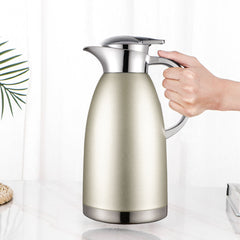 SOGA 2X 1.8LSilver Double-Wall vacuum with 2 layers stainless steel Construction Thermal Flask