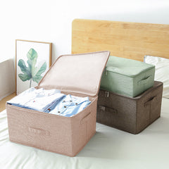 SOGA 2X Beige Large Portable Double Zipper Storage Box Moisture Proof Clothes Basket Foldable Home Organiser