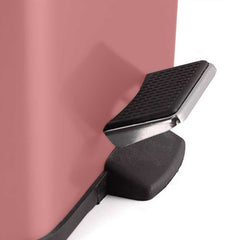 SOGA 2X Foot Pedal Stainless Steel Rubbish Recycling Garbage Waste Trash Bin Square 6L Pink