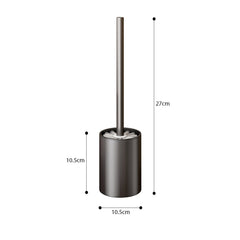 SOGA 27cm Wall-Mounted Toilet Brush with Holder Bathroom Cleaning Scrub Dark Grey