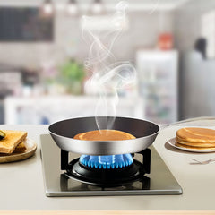 SOGA Stainless Steel Fry Pan 22cm 28cm Frying Pan Skillet Induction Non Stick Interior FryPan