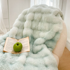 SOGA 2X 200cm Light Green Fuzzy Super Soft and Cozy Fluffy Throw Blanket