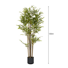 SOGA 2X 120cm Lucky Bamboo Tree Bambusa Vulgaris Artificial Plant w/ 7 Branches Home Accent Decor