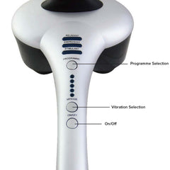 SOGA 2X Portable Handheld Massager Soothing Heat Stimulate Blood Flow Body Massage Silver