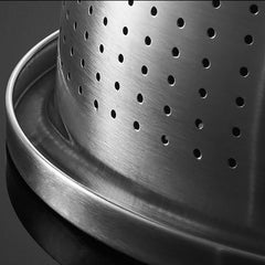 SOGA 2X Stainless Steel Nesting Basin Colander Perforated Kitchen Sink Washing Bowl Metal Basket Strainer Set of 4