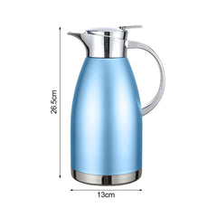 Soga 1.8L Blue Color 3-Layer Vacuum Insulated Stainless Steel Flask  Ideal for Home and Office