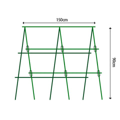 SOGA 150X90cm Plant Frame Tube Trellis Vegetable Flower Herbs Outdoor Vine Support Adjustable Garden Rack