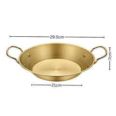 SOGA 21 cm Signature Dry Pot And crafted with 201 Material in Gold for Kitchen Essential