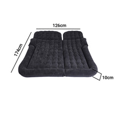 SOGA Black Inflatable Car Boot Mattress Portable Camping Air Bed Travel Sleeping Essentials