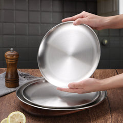 SOGA 30cm Premium Silver Grilling Plate Durable Heat Resistant Perfect for BBQs and Outdoor Cooking Kitchen Essential