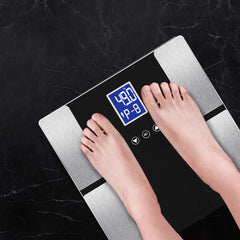 SOGA 2X Digital Electronic LCD Bathroom Body Fat Scale Weighing Scales Weight Monitor Black