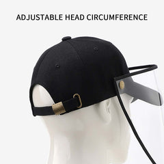 Outdoor Protection Hat Anti-Fog Pollution Dust Saliva Protective Cap Full Face Shield Cover Adult Black