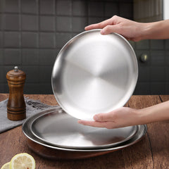 SOGA 14cm Premium Silver Grilling Plate  Durable Heat-Resistant Perfect for BBQs and Outdoor Cooking Kitchen Essential