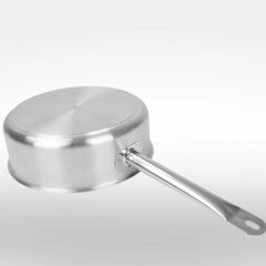 SOGA 2X 32cm Stainless Steel Saucepan Sauce pan with Glass Lid and Helper Handle Triple Ply Base Cookware