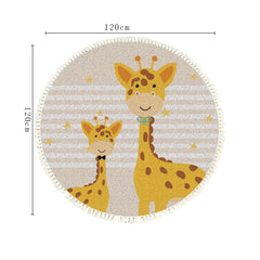 SOGA 2X 120cm Cute Cartoon Animal Non-Slip Thick and Ultra-Soft Carpet Flannel Rug