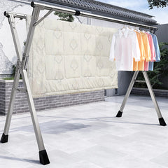 SOGA 2X 1.6m Portable Standing Clothes Drying Rack Foldable Space-Saving Laundry Holder Indoor Outdoor