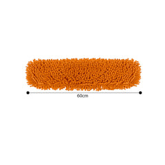 SOGA  2X 60x12 Orange Microfiber Flat Mop Floor Cleaning Pads Rotating Dust Remover