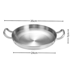 SOGA 24cm Dry Pot with Natural Color 201 Material Constructed from Stainless Steel Kitchen essential