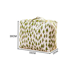 SOGA 2X Green Pine Tree Medium Storage Luggage Bag Double Zipper Foldable Travel Organiser Essentials