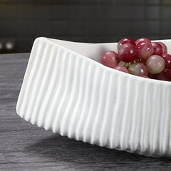 SOGA 37x12.5cm Ornament Boat Shaped Plate Ceramic Food Decoration Serving Tray For Kitchenware