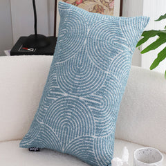 SOGA 35cm Blue Throw Pillow Geometric Indoor and Outdoor Corded for Home Decor