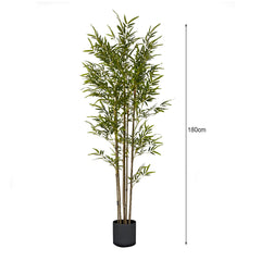 SOGA 2X 180cm Lucky Bamboo Tree Bambusa Vulgaris Artificial Plant w/ 7 Branches Home Accent Decor