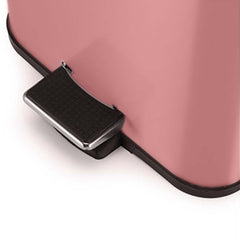 SOGA 4X Foot Pedal Stainless Steel Rubbish Recycling Garbage Waste Trash Bin Square 12L Pink