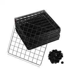 SOGA 2X Black Portable 6-Cube 3 Column Storage Organiser Foldable DIY Modular Grid Space Saving Shelf