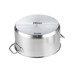 SOGA Stock Pot 14Lt Top Grade Thick Stainless Steel Stockpot 18/10