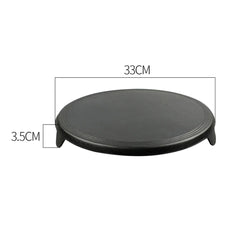 SOGA 33CM Reversible Round Cast Iron Crepes Pan Baking Cookie Pancake Pizza Bakeware