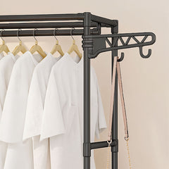 SOGA 90x35cm Hanging Clothes Rack Storage w/ 4 Layer Organizer and Side Hooks