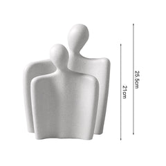 SOGA 2X Ornament Set of 2 Abstract Human Figurine Sculptures Minimalist Modern Art Statues for Home Décor