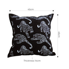 SOGA 45cm Throw Pillow Black Leopard Light Luxury Decorative Cushion for Living Room