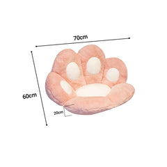 SOGA 2X 70cm  Pink Paw Shape Cushion Warm Lazy Sofa Decorative Pillow Backseat Plush Mat Home Decor