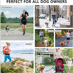 SOGA Yellow Adjustable Hands-Free Pet Leash Bag Dog Lead Walking Running Jogging Pet Essentials