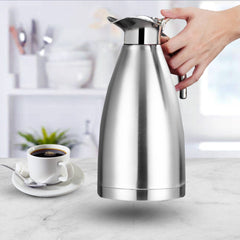 SOGA 2X 1.5L Silver Color 3-Layer Inner Stainless Steel, Vacuum Insulated and Outer Stainless Steel Thermal Flask