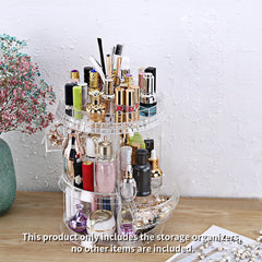 SOGA 360 Degree Rotating Makeup Organiser Cosmetics Holder Display Stand Skincare Home Decor