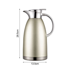 Soga 2.3L Gold Color 3-Layer Vacuum Insulated Stainless Steel Flask  Ideal for Home and office