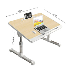 SOGA 60X40cm Wood Small Laptop Bed Portable Foldable Study Table Adjustable