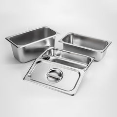 SOGA Gastronorm GN Pan Full Size 1/3 GN Pan 20cm Deep Stainless Steel Tray