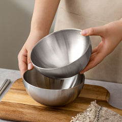 SOGA 15cm Elegant Silver Salad Bowl with Model 201 A Versatile Kitchen Essential