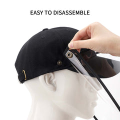 Outdoor Protection Hat Anti-Fog Pollution Dust Saliva Protective Cap Full Face Shield Cover Adult Black