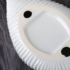 SOGA 2X 37x12.5cm Ornament Boat Shaped Plate Ceramic Food Decoration Serving Tray For Kitchenware