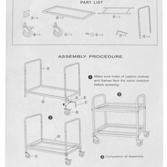 SOGA 2 Tier Stainless Steel Square Tube Drink Wine Food Utility Cart 500x500x950